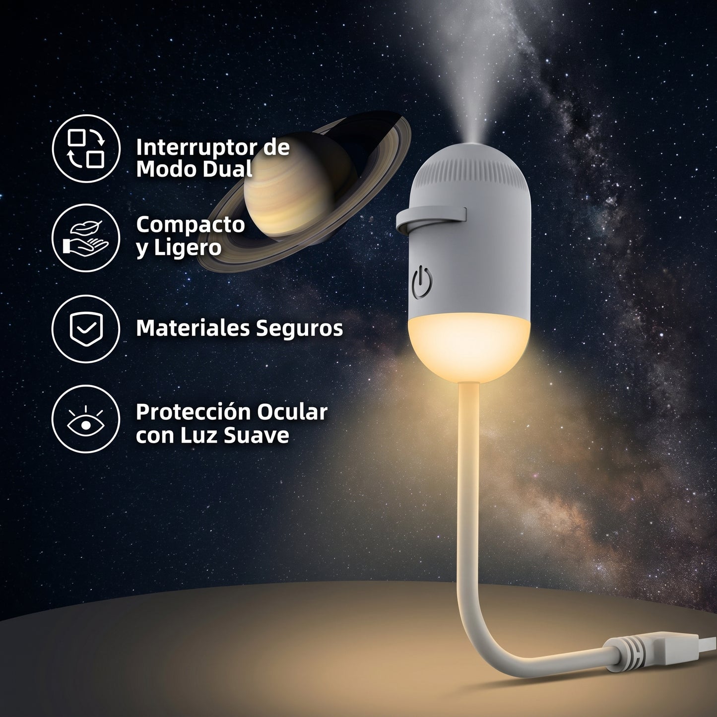 Proyector Galaxy USB NightNook regalo perfecto para dormitorio
